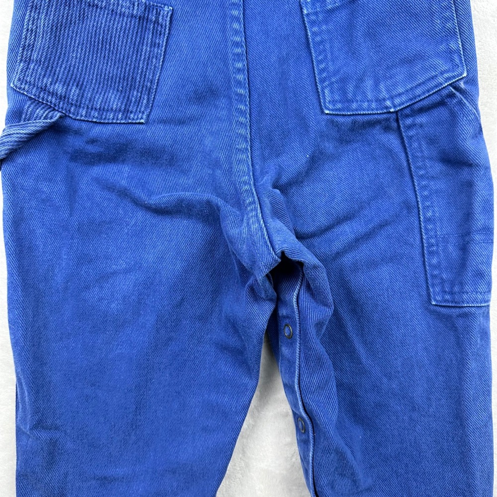 Vintage‎ 1990s OshKosh B'gosh Blue Overalls Toddler 3T Made USA Cotton Snap Leg - Picture 12 of 16